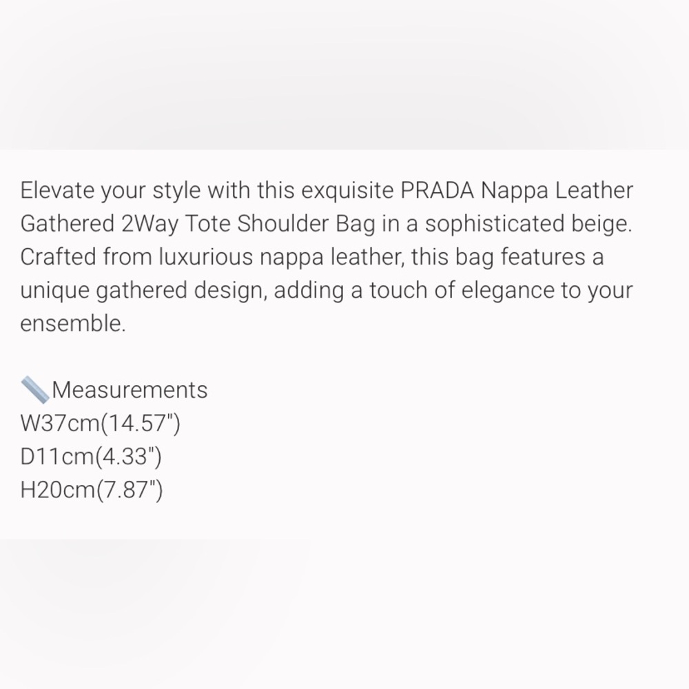 Prada Ruched Tessuto
Napa Leather Tan Vintage Satchel - Picture 15 of 16
